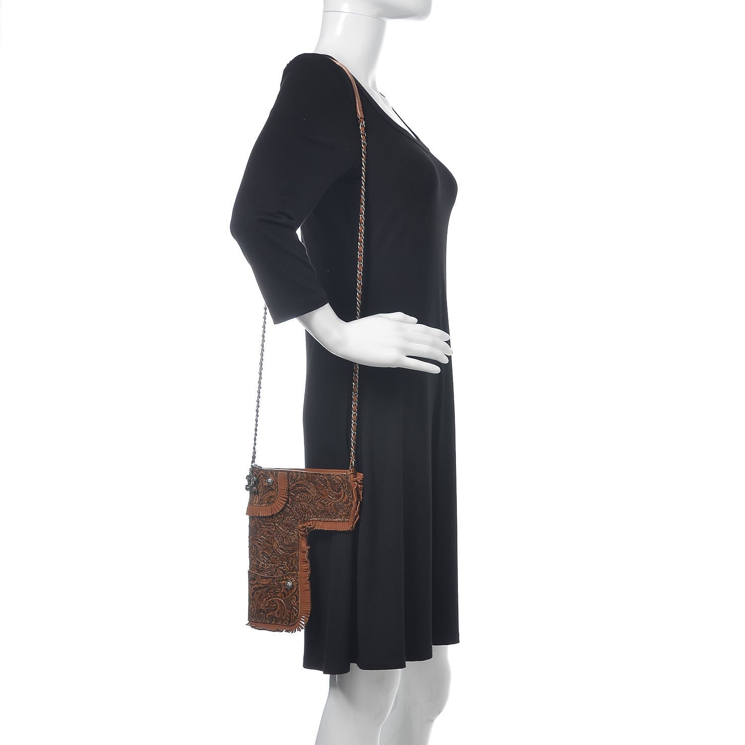 Chanel Calfskin Paris Dallas Holster Shoulder Bag Brown 2 of 11