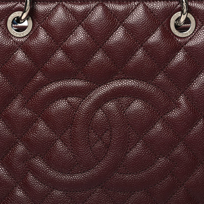 Chanel Caviar Quilted Grand Shopping Tote GST Dark Burgundy 9 of 12