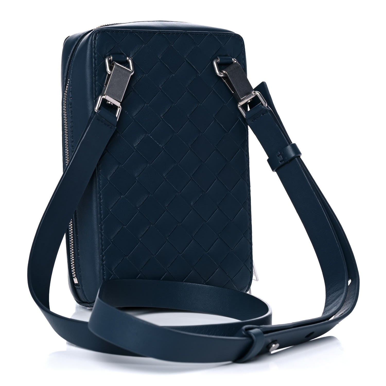 Bottega Veneta Nappa Intrecciato Crossbody Bag Navy 3 of 9