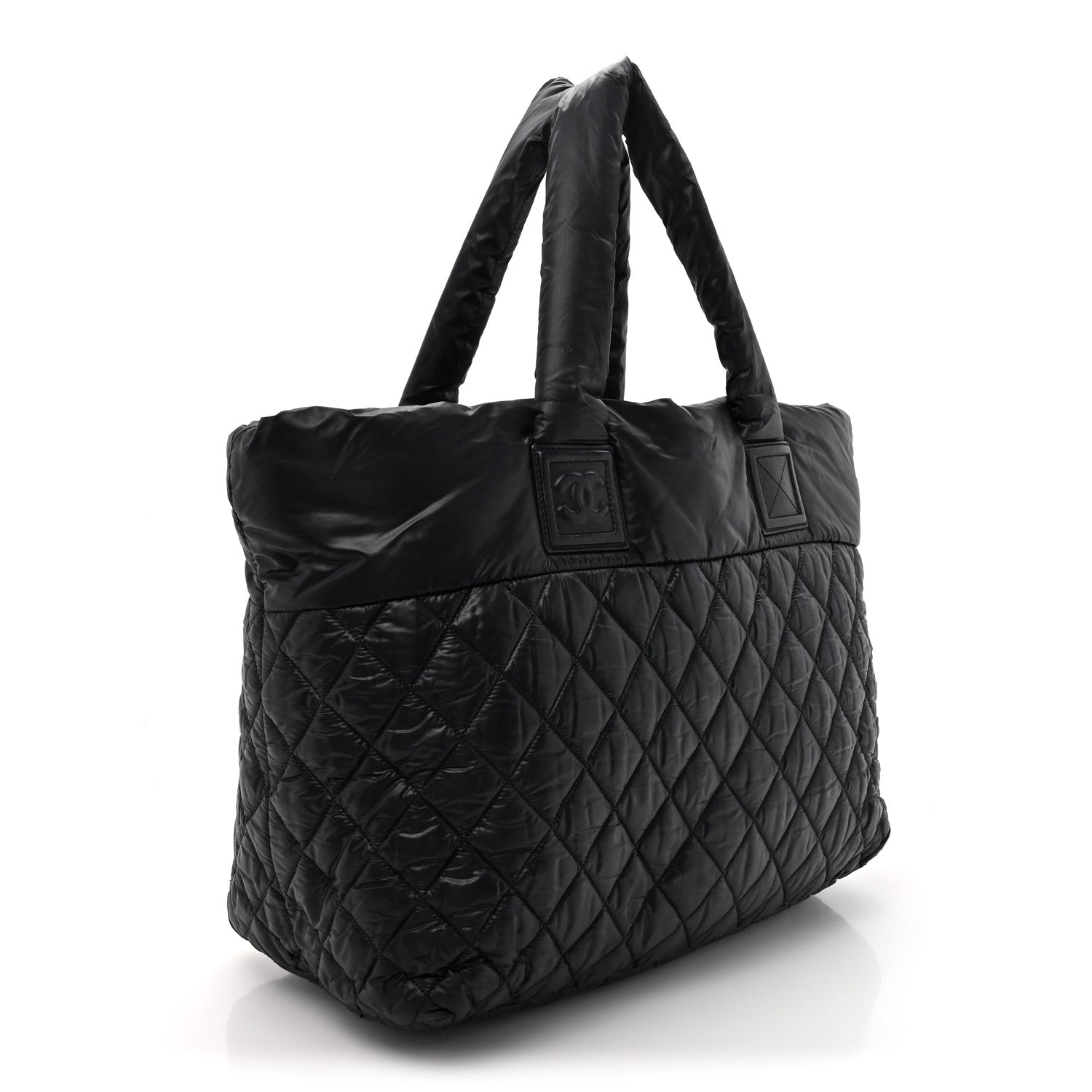 Chanel Nylon Quilted Large Coco Cocoon Tote Black 3 of 13