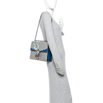 Gucci GG Supreme Monogram Blooms Medium Dionysus Shoulder Bag Beige Navy Vintage Blue 2 of 10
