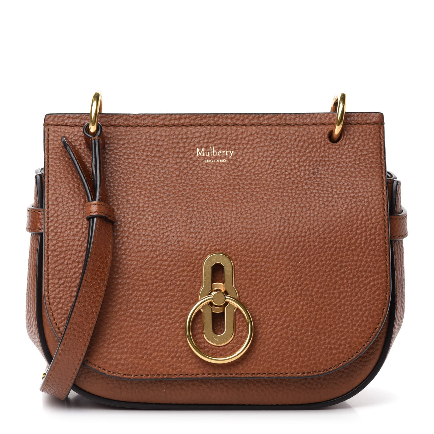 Mulberry Small Classic Grain Small Amberley Satchel Oak 1 of 9