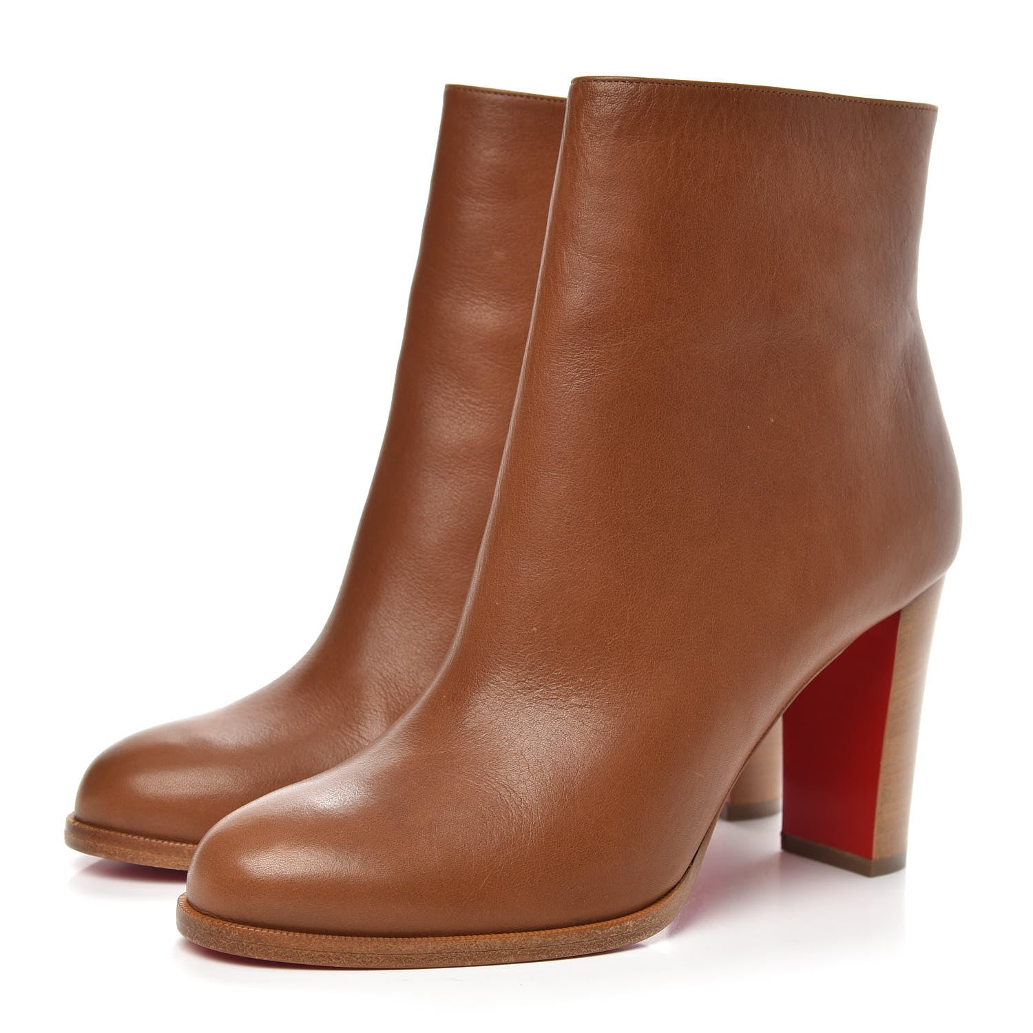 Christian Louboutin Calfskin Adox 85 Ankle Boots 40 Caramel 3 of 8