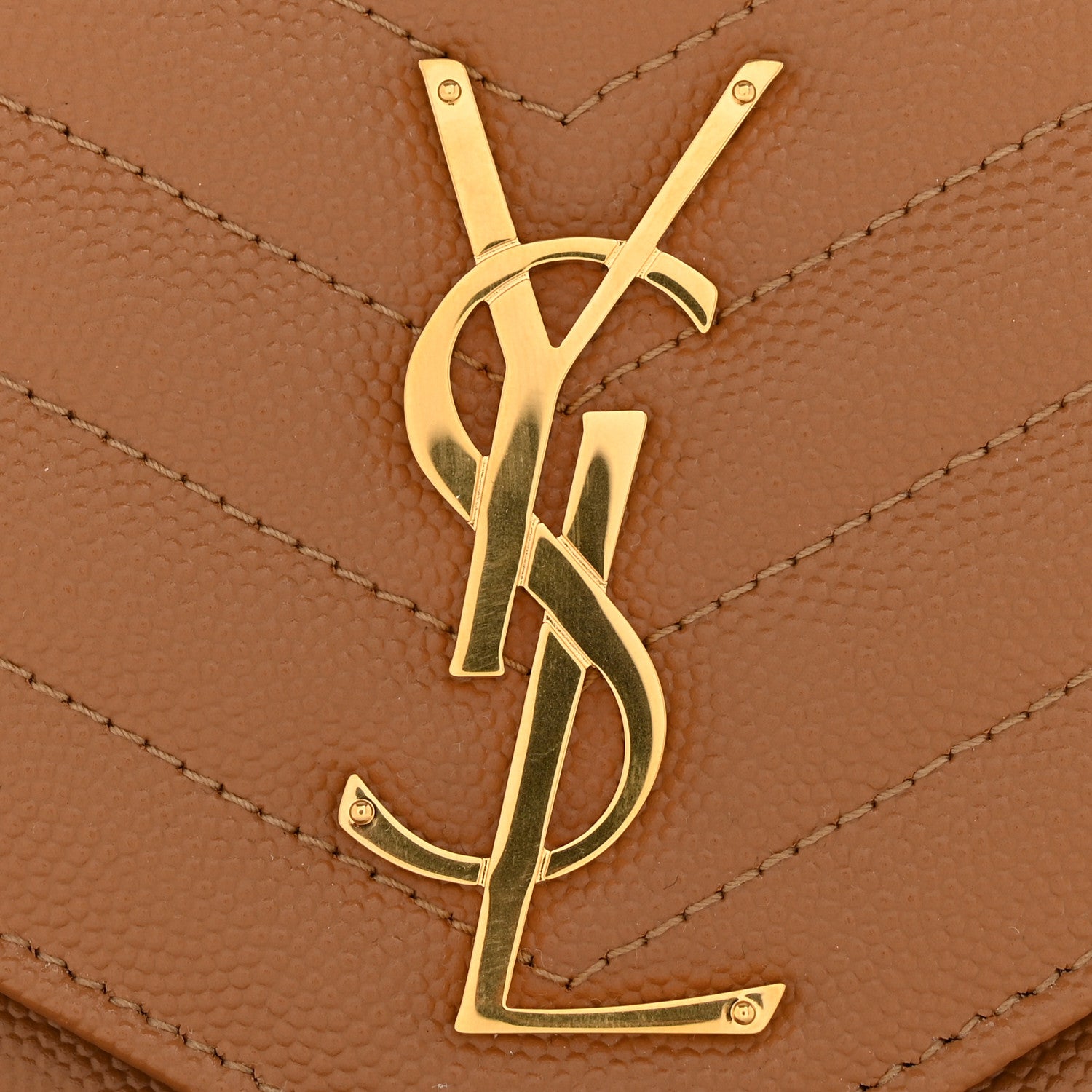Saint Laurent Grain De Poudre Matelasse Chevron Monogram Envelope Clutch Natural Dark 11 of 12