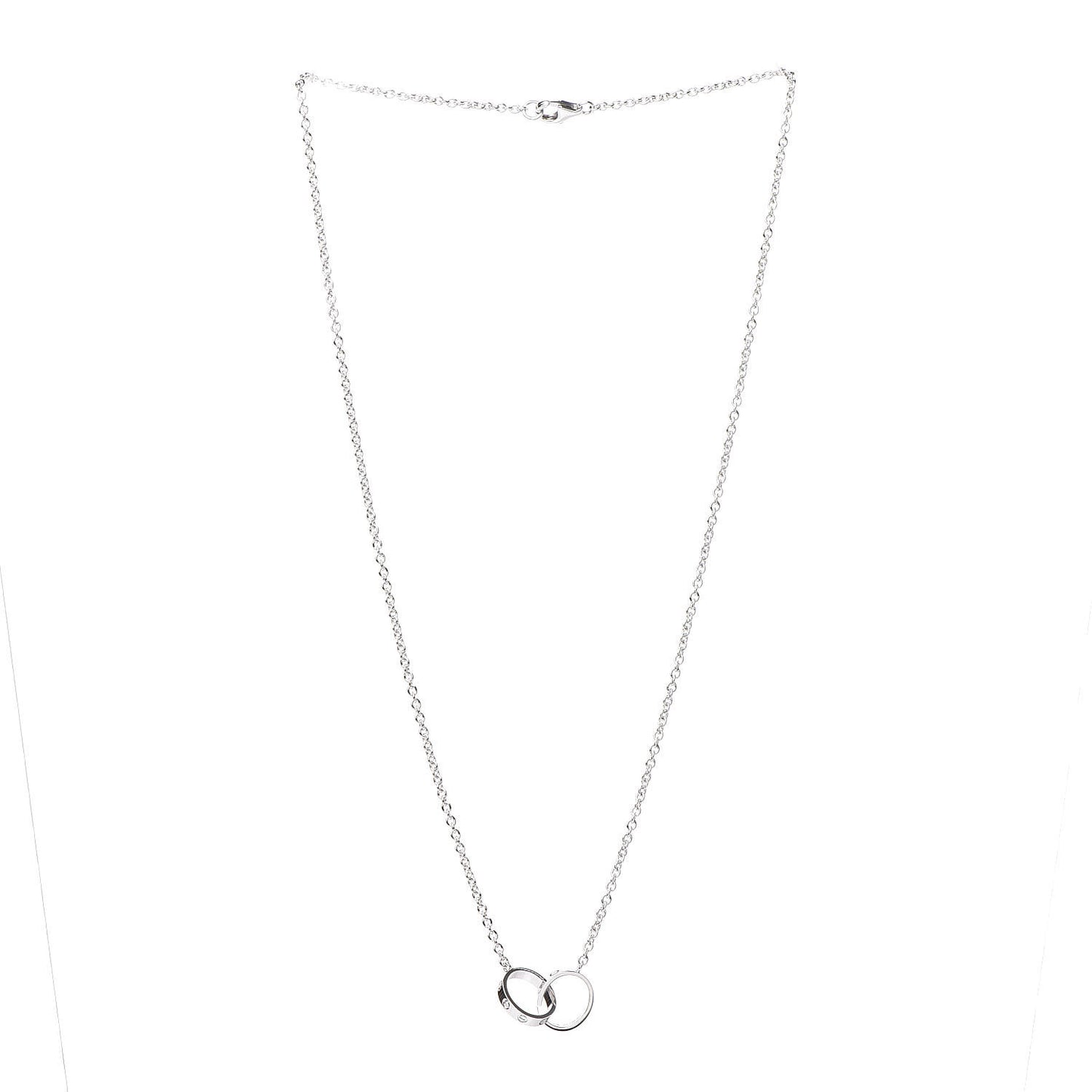 18K White Gold Interlocking LOVE Necklace