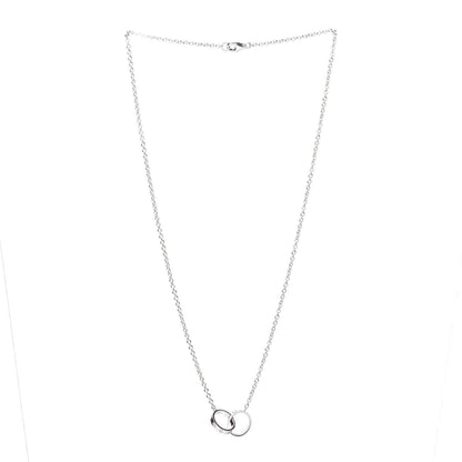 Cartier 18K White Gold Interlocking LOVE Necklace 3 of 9