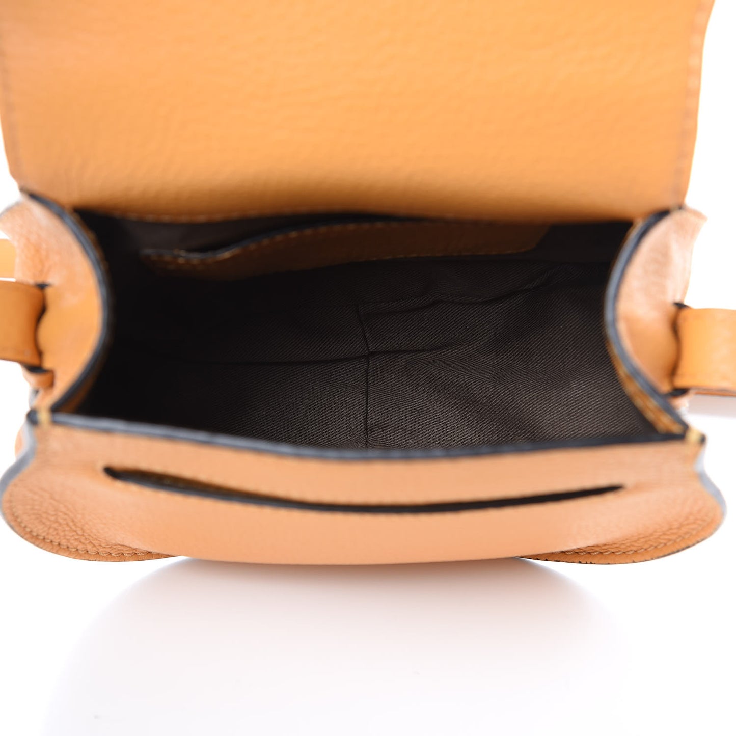 Calfskin Mini Marcie Round Crossbody Bag Burning Camel