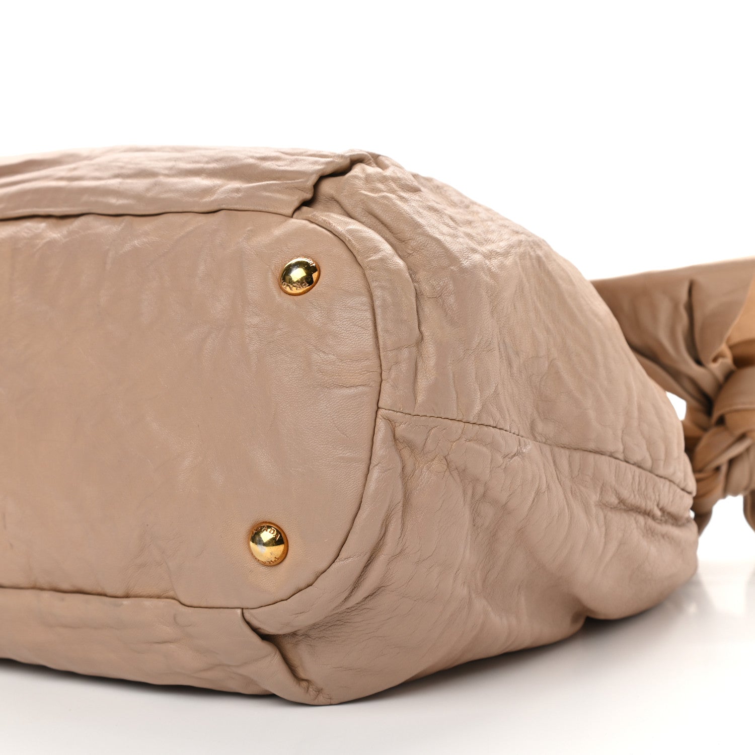 Prada Nappa Bow Tote Beige 10 of 12