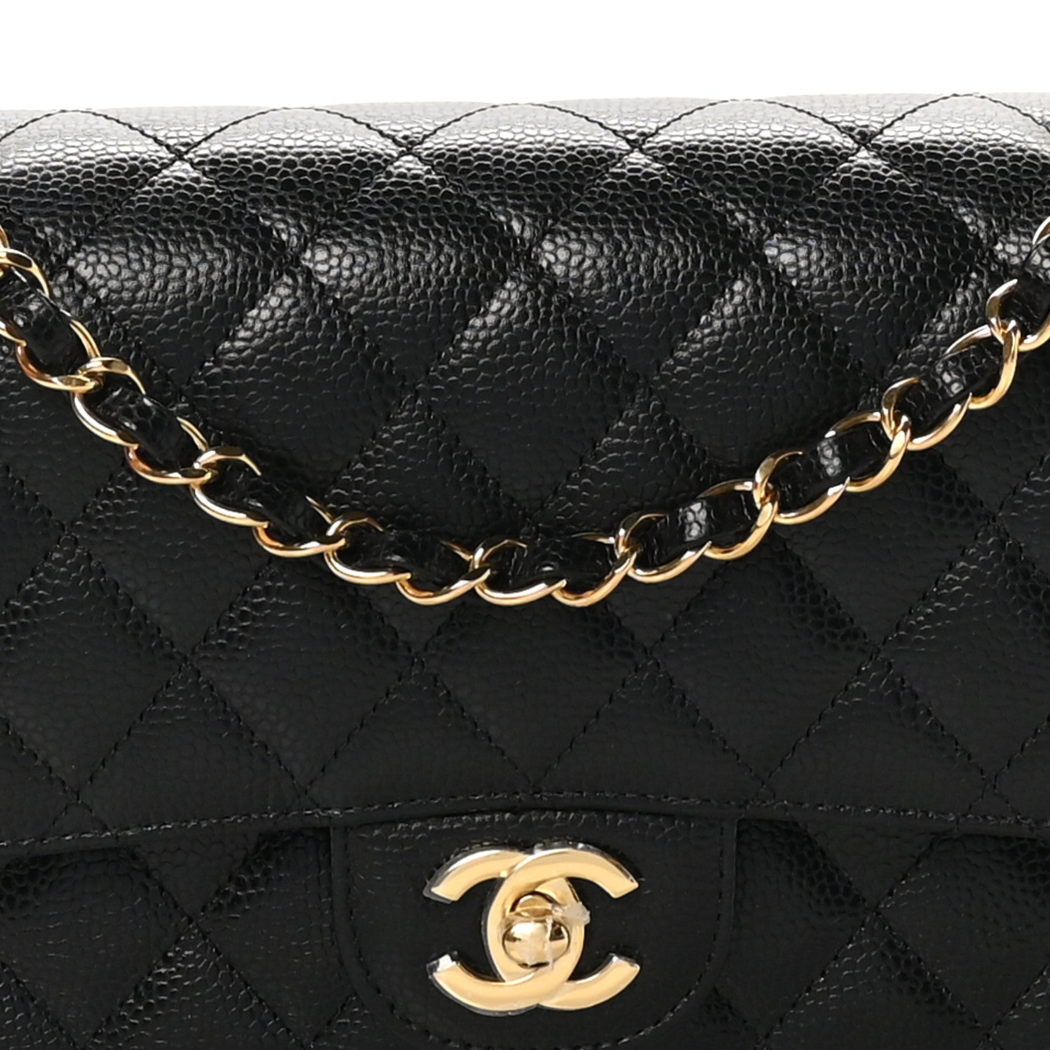 Chanel Caviar Quilted Medium Double Flap Black 8 of 11