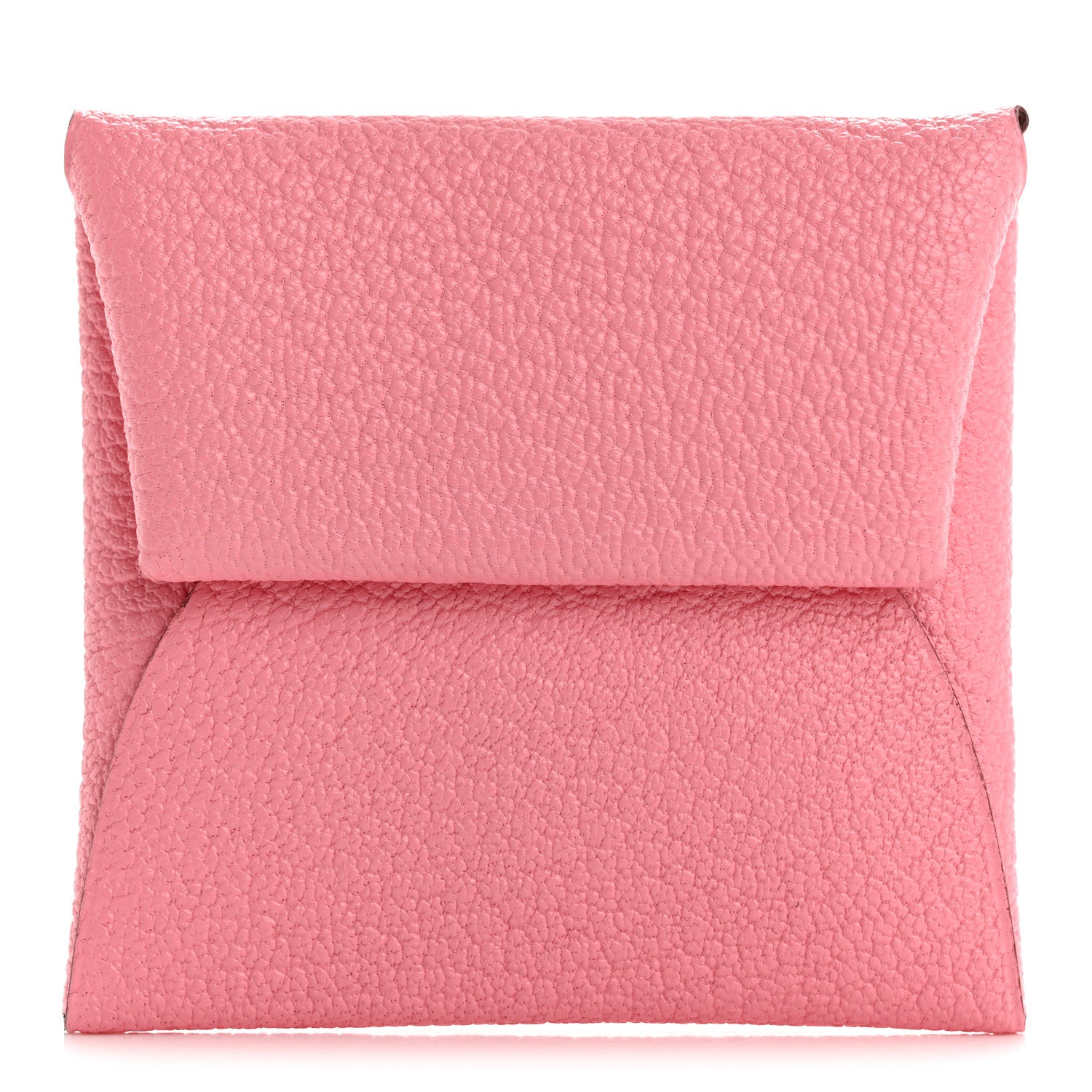 Hermes Chevre Mysore Bastia Verso Coin Purse Rose Confetti Brique 1 of 8