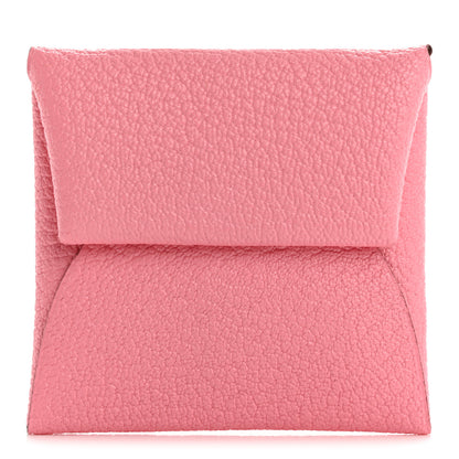 Hermes Chevre Mysore Bastia Verso Coin Purse Rose Confetti Brique 1 of 8