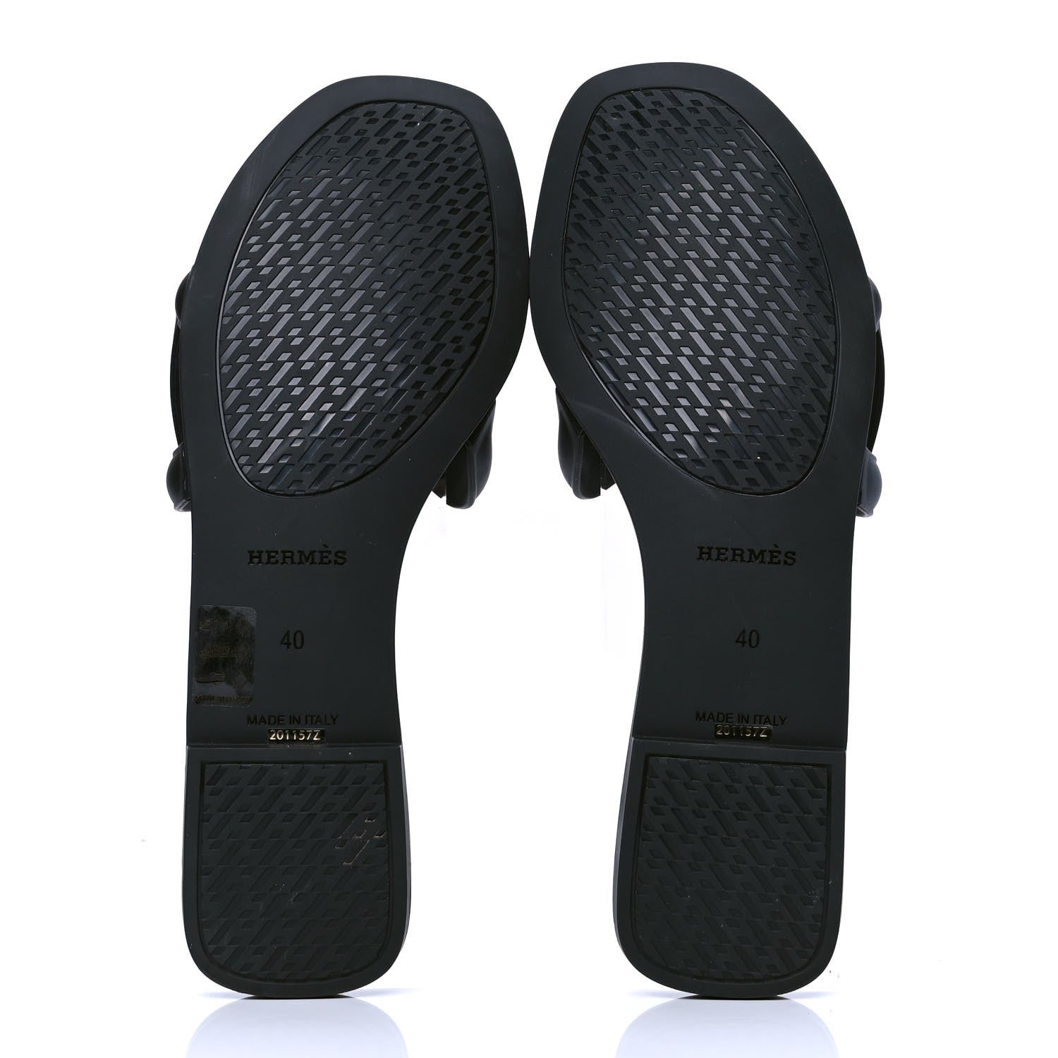 Hermes Rubber Aloha Sandals 40 Black 4 of 4