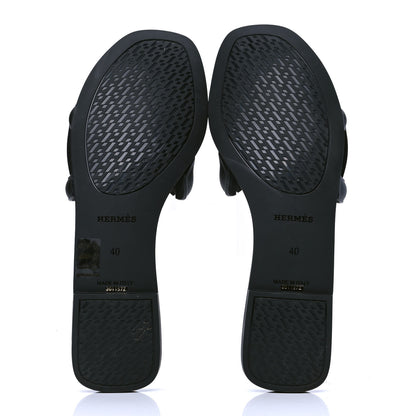 Hermes Rubber Aloha Sandals 40 Black 4 of 4
