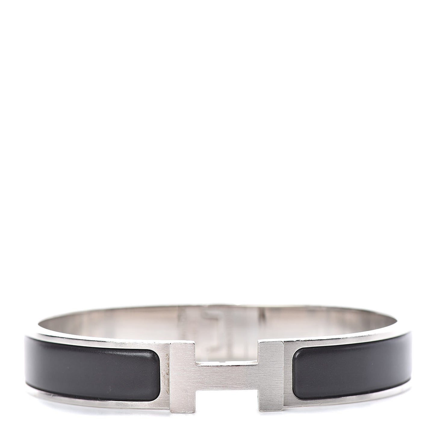 Matte Enamel Narrow Clic Clac HH Bracelet GM Black