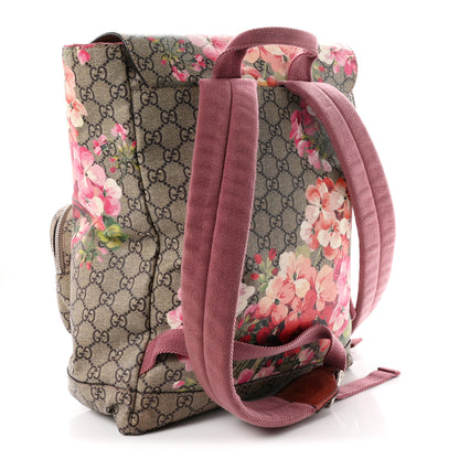Gucci GG Supreme Monogram Blooms Medium Single Buckle Backpack Beige Multicolor Dry Rose 3 of 10