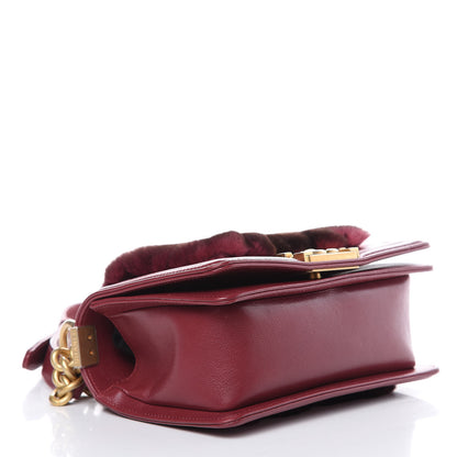Chanel Orylag Rabbit Fur Calfskin Small Boy Flap Red 4 of 11