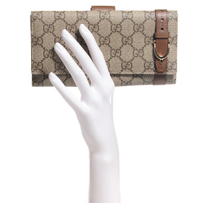 Gucci GG Supreme Monogram Nice Continental Wallet Maple Brown 2 of 8