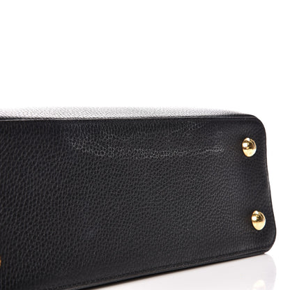 Louis Vuitton Taurillon Capucines PM Black 8 of 11