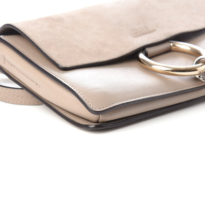 Chloe Suede Calfskin Small Faye Shoulder Bag Motty Grey 8 of 11
