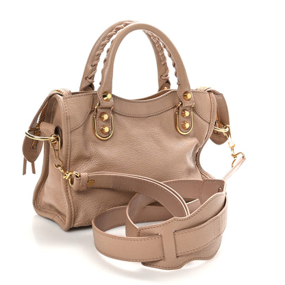 Balenciaga Chevre Gold Metallic Edge Hardware Mini City Rose Des Sables 3 of 10