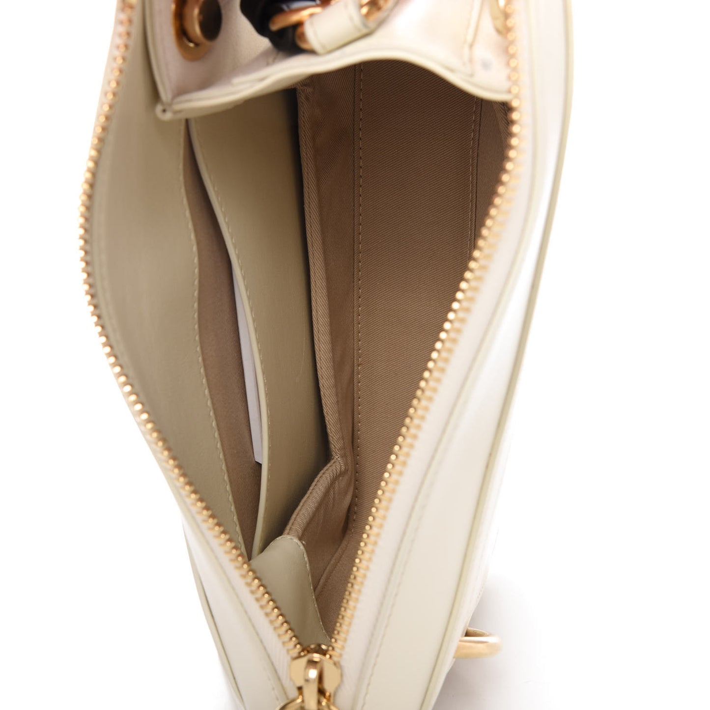 Calfskin Suede Small Roy Bag Natural White