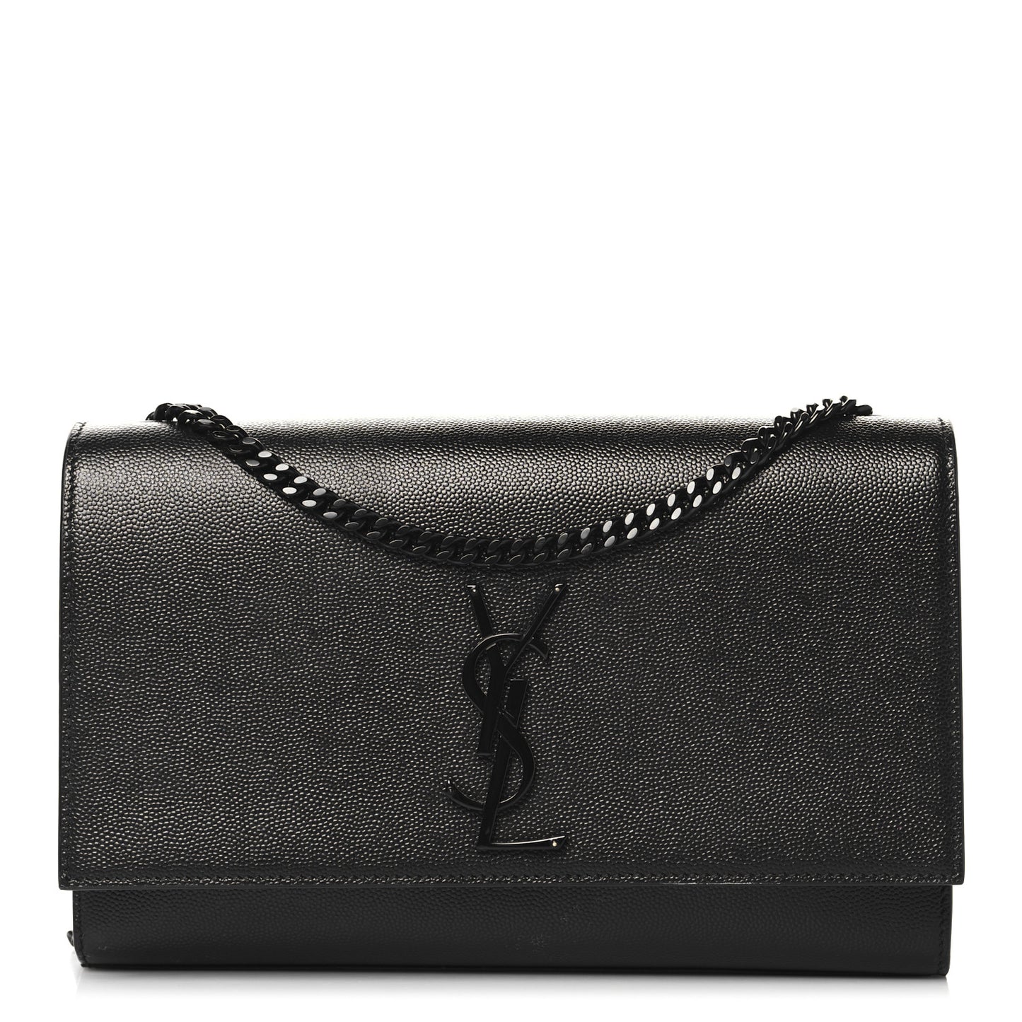 Grain De Poudre Medium Classic Monogram Monochrome Kate Satchel Black