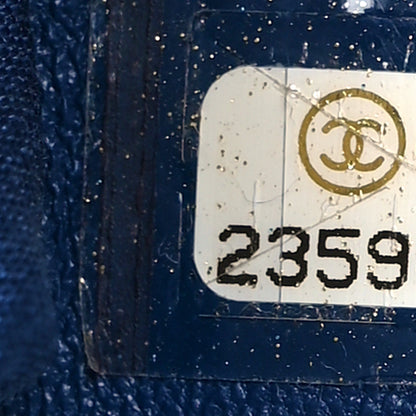 Chanel Painted Caviar Quilted Medium Boy In Cuba Flap Blue 8 of 11