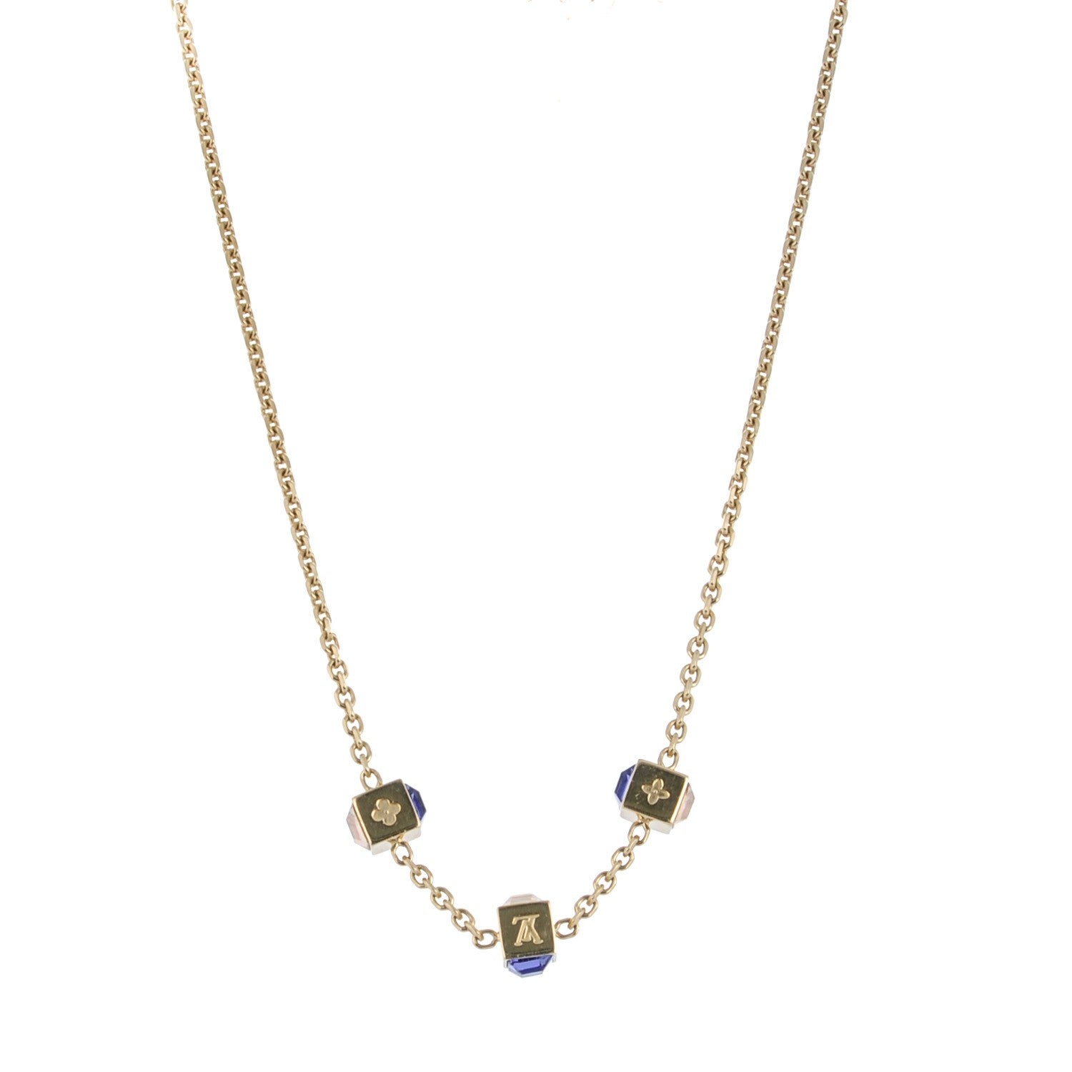 Louis Vuitton Swarovski Gamble Short Necklace Azur 1 of 4