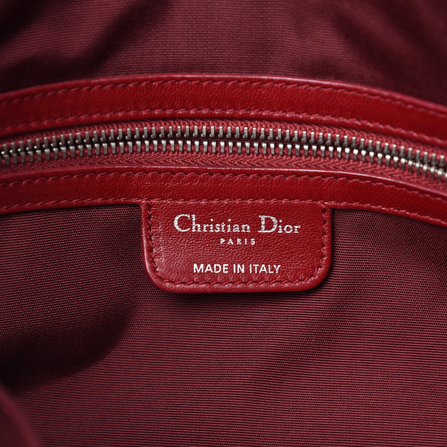 Lambskin Cannage Medium Granville Tote Red