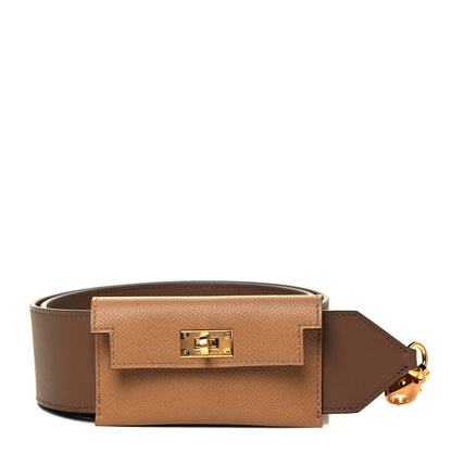 Hermes Swift Epsom Pocket Kelly Shoulder Strap Alezan Biscuit 1 of 4