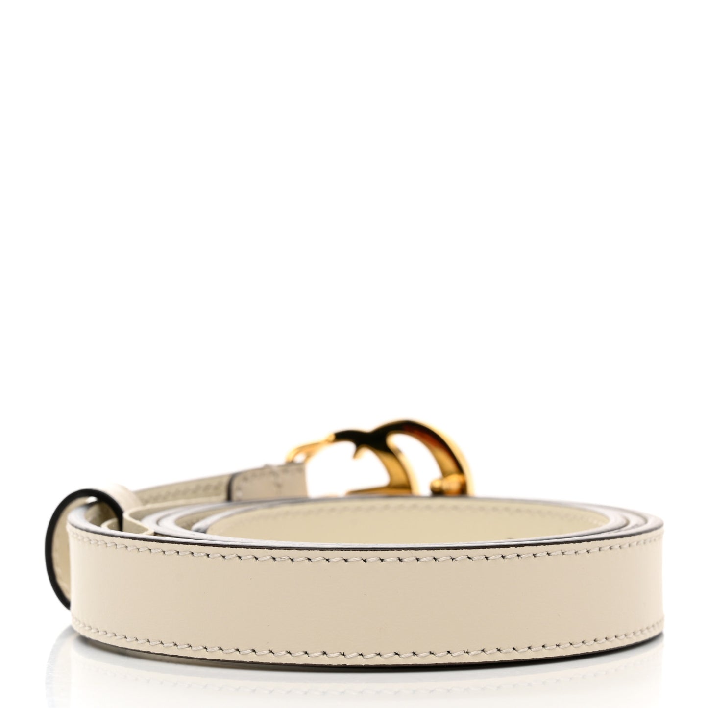 Plutone Calfskin Double G 20mm Belt 80 32 Mystic White