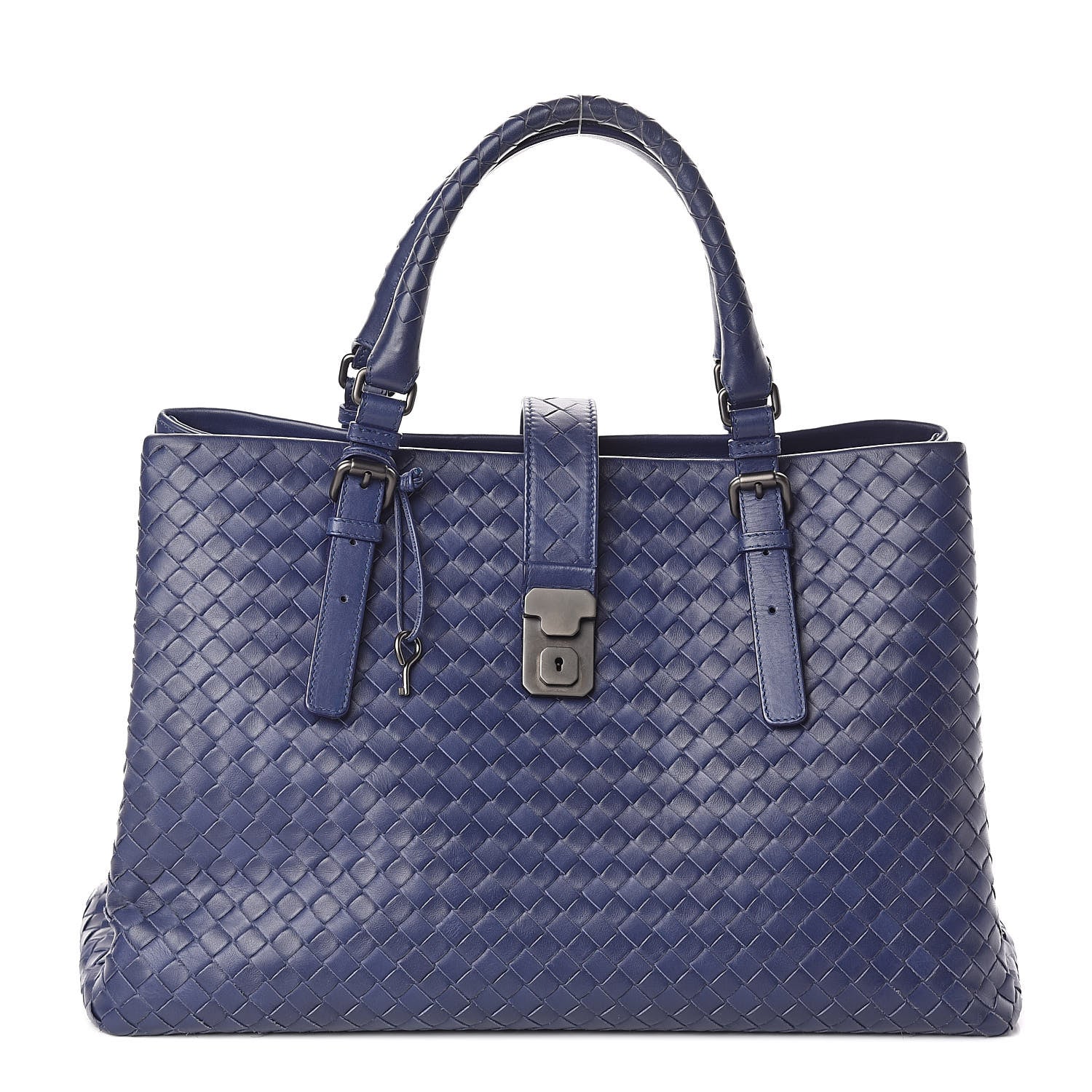 Bottega Veneta Nappa Intrecciato Medium Roma Tote Atlantic 1 of 9