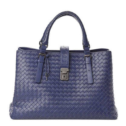 Bottega Veneta Nappa Intrecciato Medium Roma Tote Atlantic 1 of 9