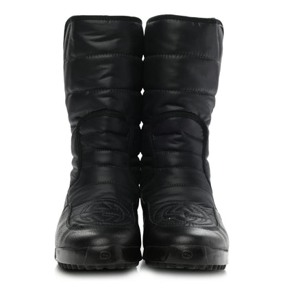 Gucci Calfskin Nylon Quilted Boots 38.5 Black 2 of 7