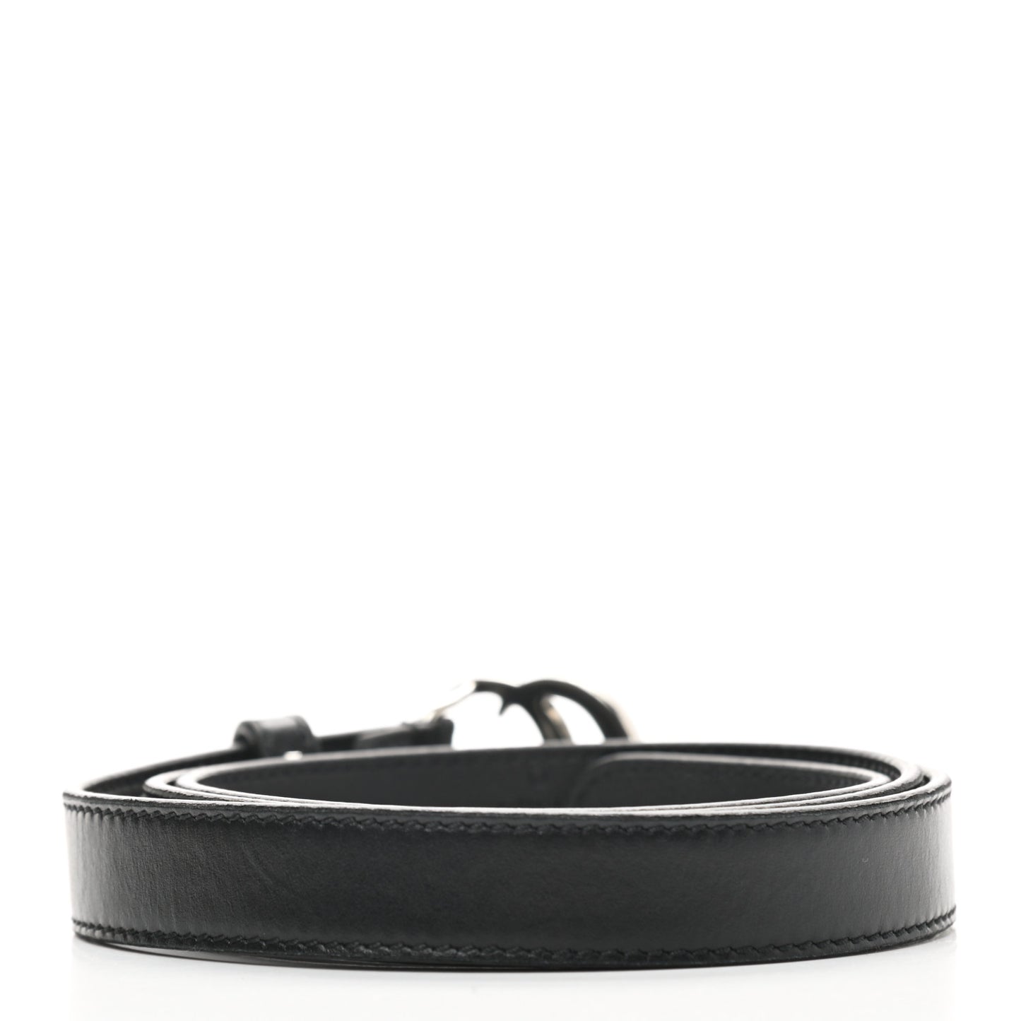 Plutone Calfskin Palladium Double G 20mm Belt 90 36 Black