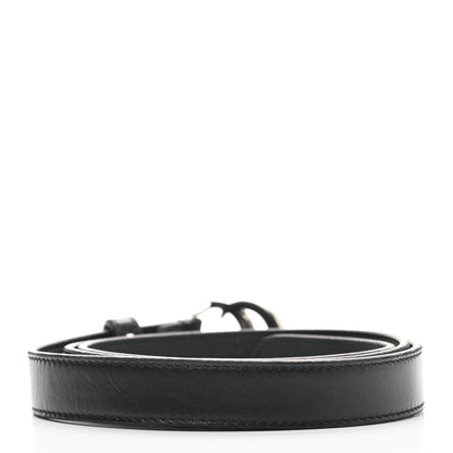 Gucci Plutone Calfskin Palladium Double G 20mm Belt 90 36 Black 2 of 5