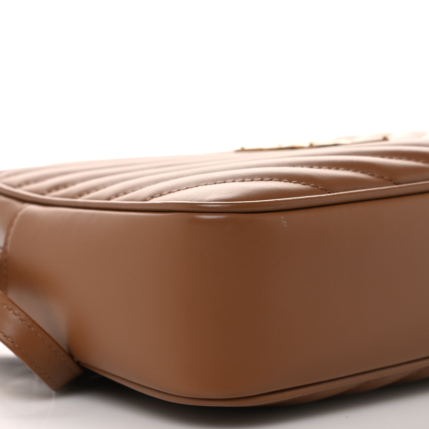 Saint Laurent Calfskin Matelasse Monogram Lou Camera Bag Cinnamon 9 of 11