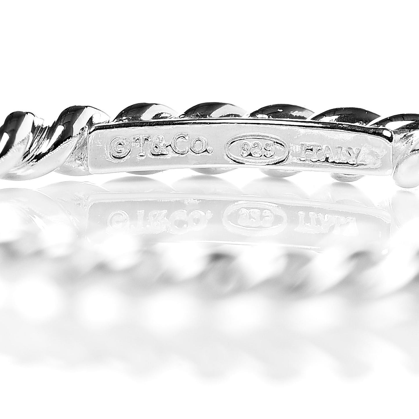 Sterling Silver Twist Rope Ring 58 8.5