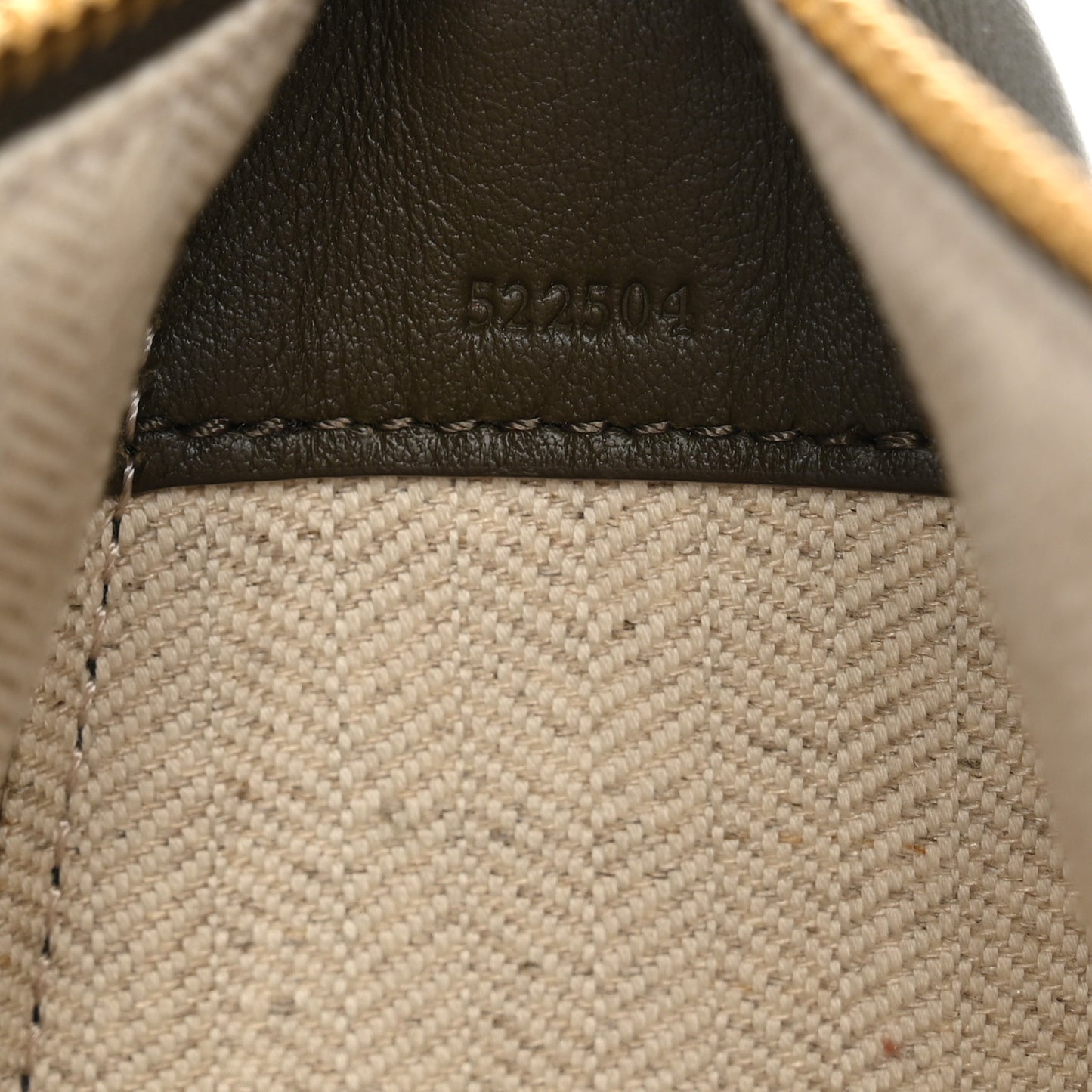 Calfskin Mini Hammock Hobo Dark Khaki Green