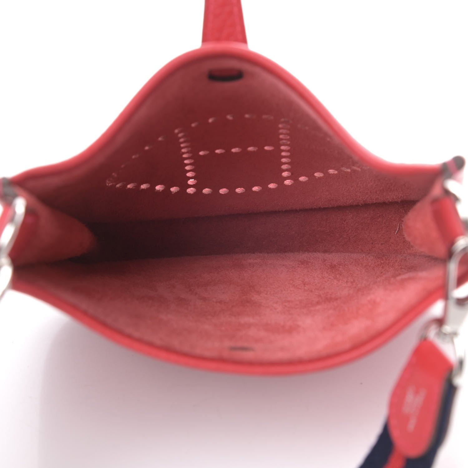 Hermes Taurillon Clemence Amazone Evelyne TPM Rouge Casaque Bleu Saphir 5 of 10
