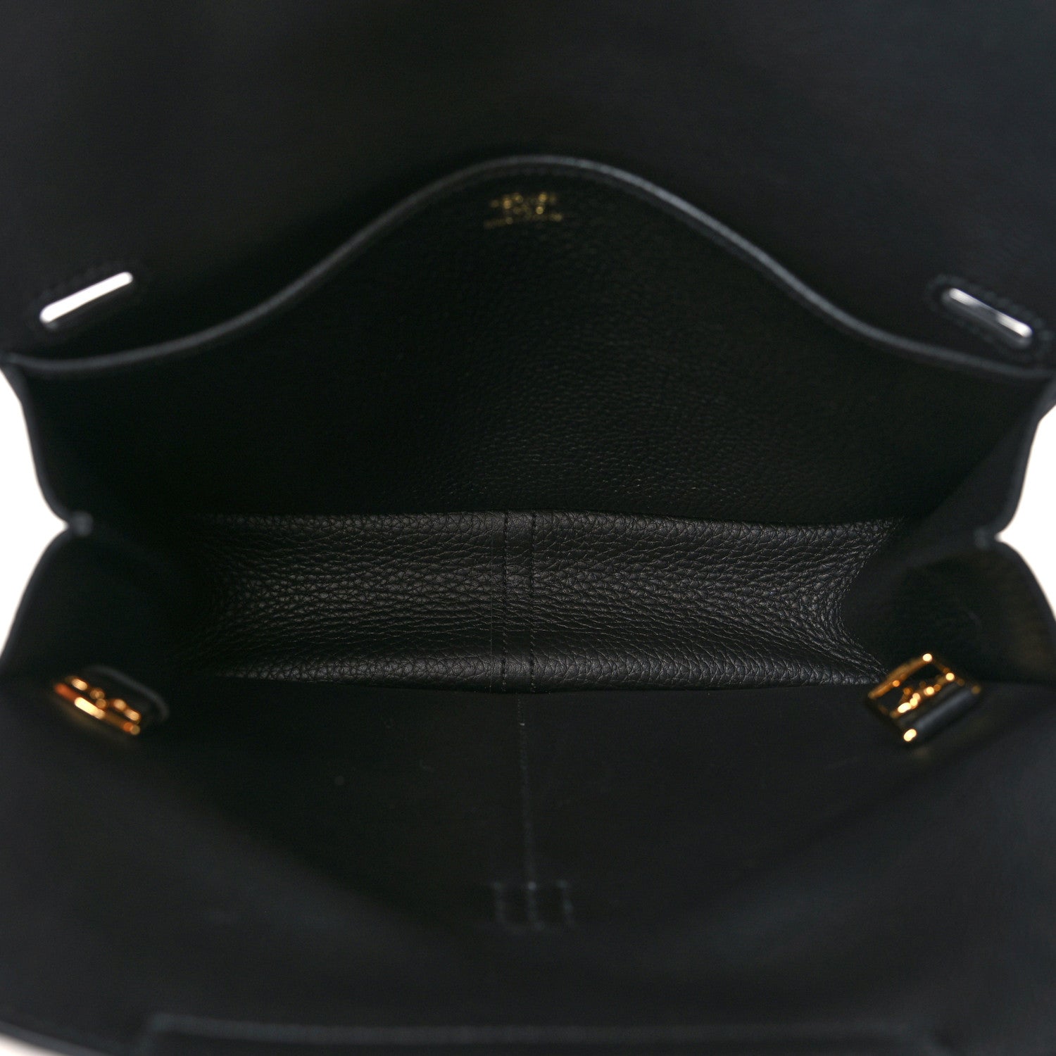 Hermes Taurillon Clemence Halzan 25 Black 5 of 10