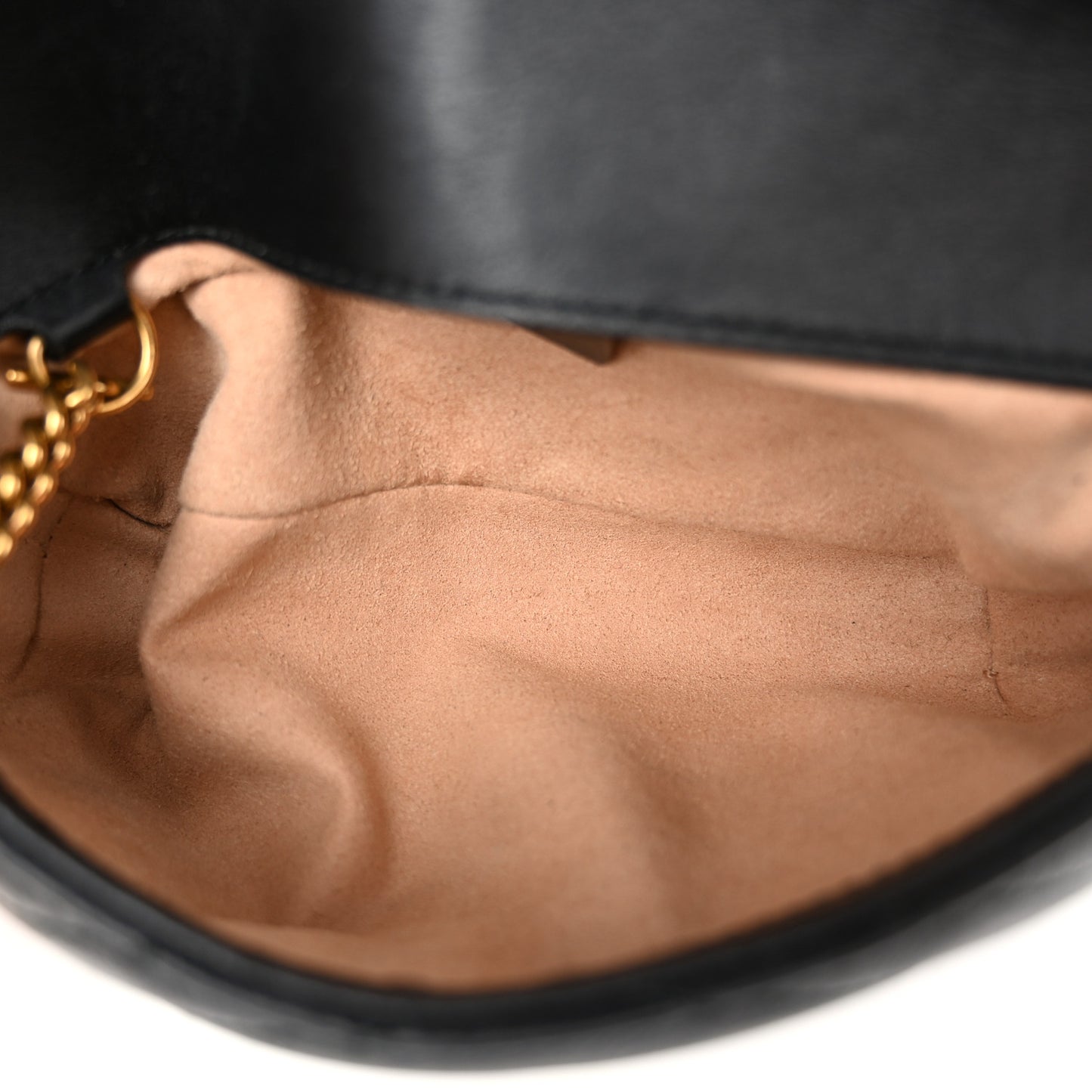 Calfskin Matelasse Super Mini GG Marmont Shoulder Bag Black