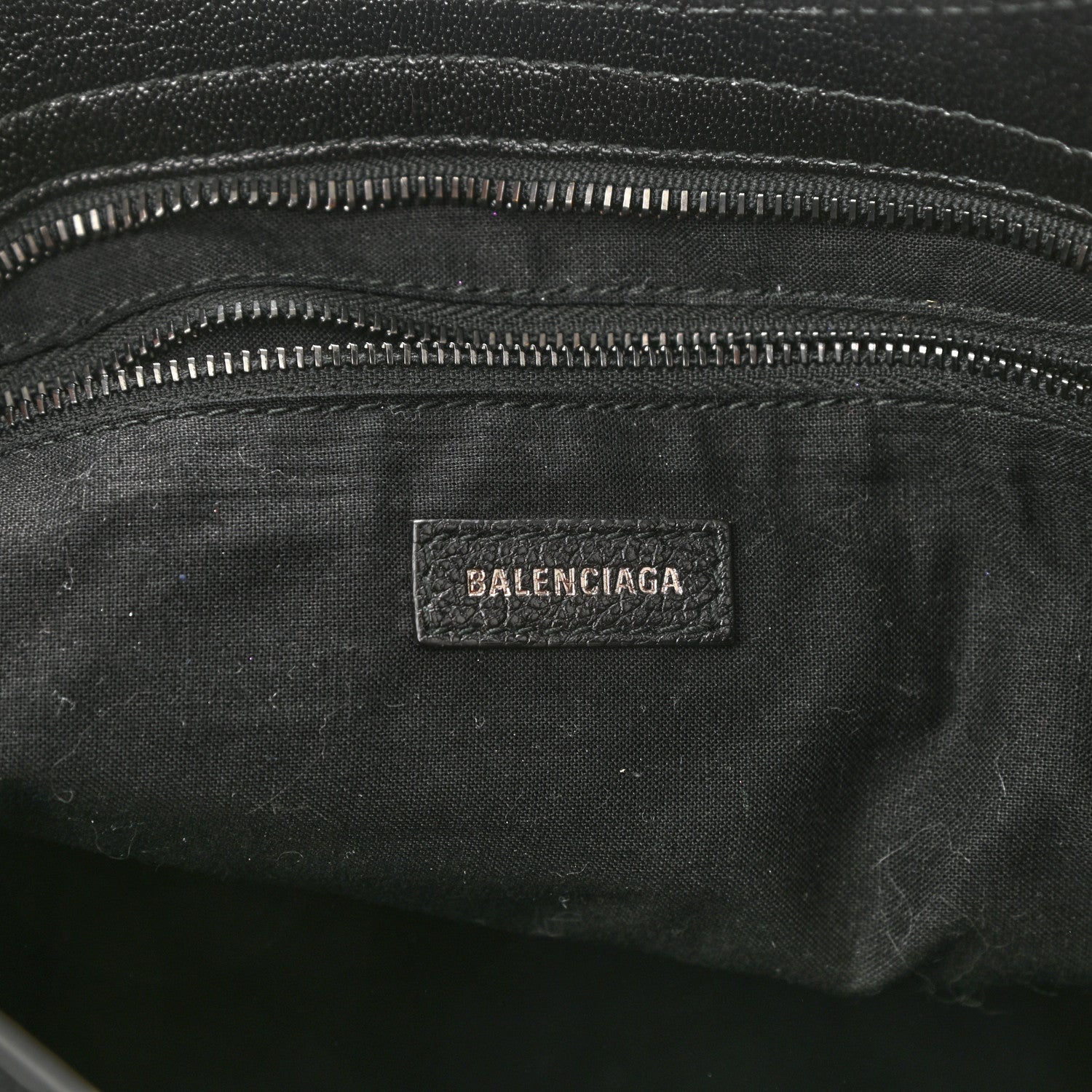 Balenciaga Shiny Grained Goatskin Black Metallic Edge City Black 6 of 8