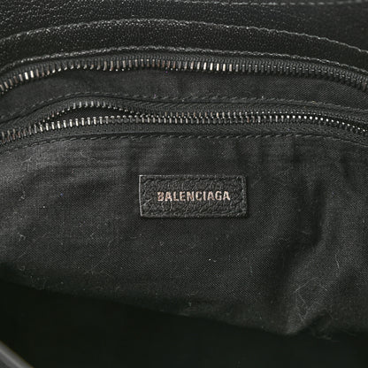 Balenciaga Shiny Grained Goatskin Black Metallic Edge City Black 6 of 8