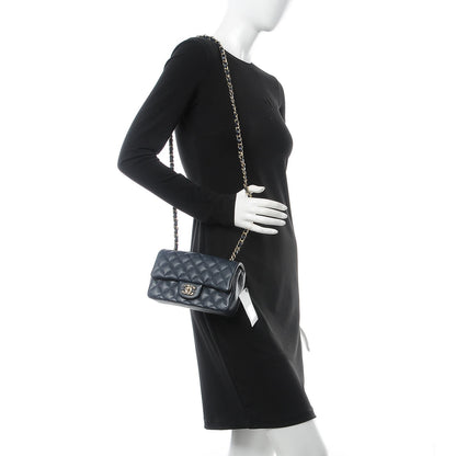 Chanel Caviar Quilted Mini Rectangular Flap Navy 2 of 8