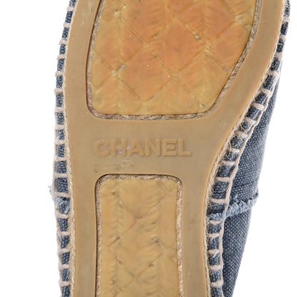 Chanel Toile CC Espadrilles 36 Navy Black 7 of 12