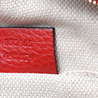 Gucci Pebbled Calfskin Mini Soho Chain Bag Tabasco Red 7 of 11