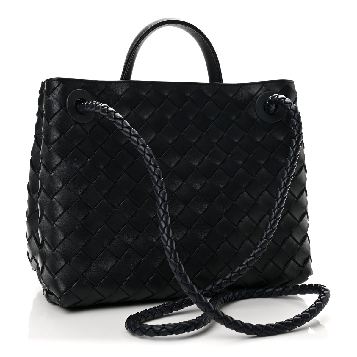 Bottega Veneta Nappa Intrecciato Small Andiamo Shoulder Bag Duke 3 of 11