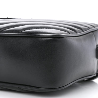 Saint Laurent Calfskin Matelasse Monogram Monochrome Lou Camera Bag Black 10 of 11