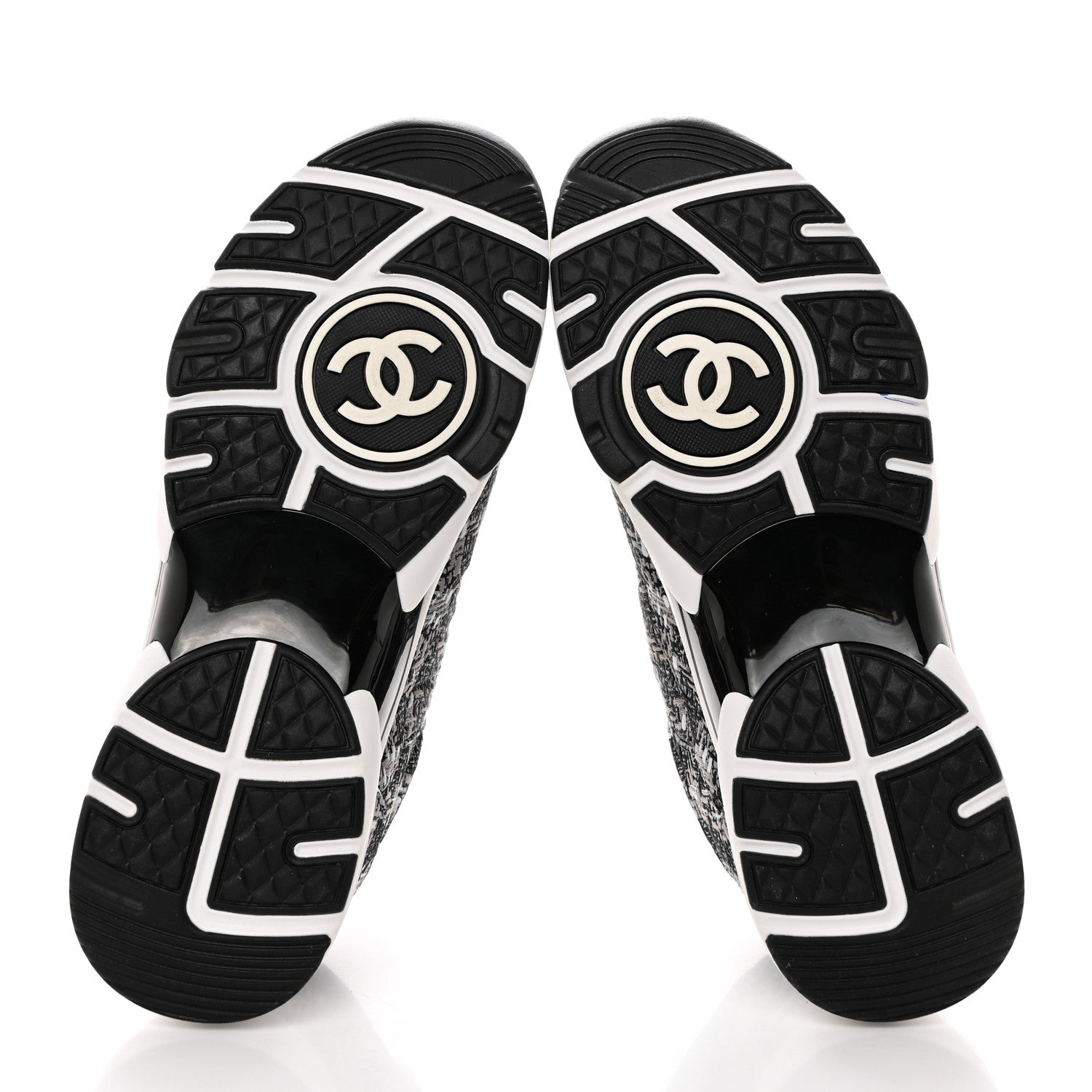 Chanel Tweed CC Sneakers 40.5 Grey Black 5 of 8